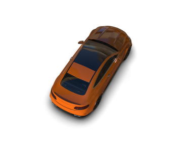 Modern araba siyah arka planda izole edilmiş. 3d oluşturma