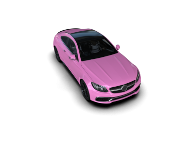 Siyah arka planda pembe araba, 3D görüntüleme