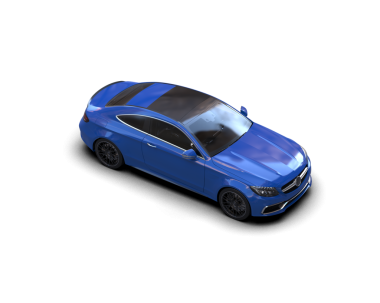 Araba siyah arka planda izole edilmiş. 3d oluşturma -