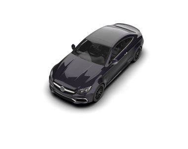 modern siyah lüks araba. Gri arka planda gölgeli 3 boyutlu.