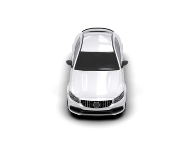 Siyah arkaplanda izole edilmiş beyaz araba, vektör illüstrasyonu