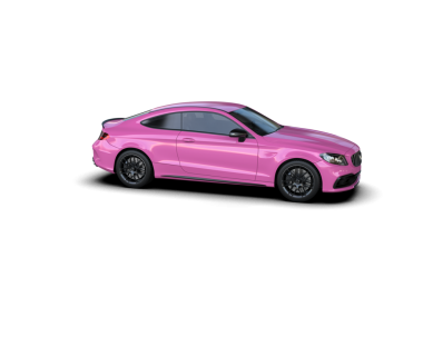 Pembe lüks araba. 3d oluşturma.