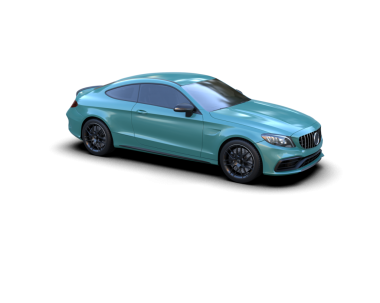 Beyaz arka planda bir araba. 3d oluşturma