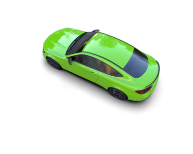 Beyaz arkaplandaki araba 3 boyutlu görüntüleme