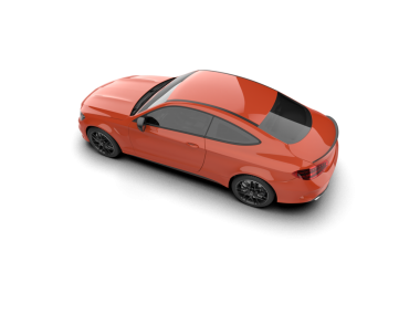 beyaz arkaplanda modern araba