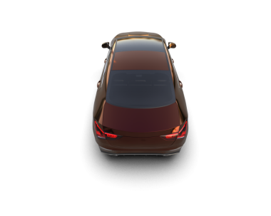 Siyah arka planda 3 boyutlu bir araba. 3d illüstrasyon.