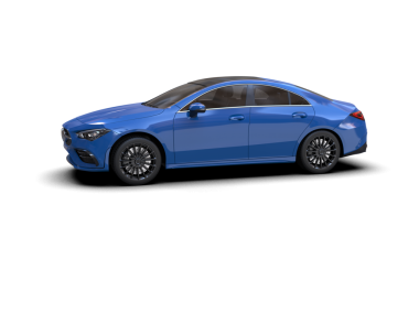 Siyah arka planda lüks bir araba. 3 boyutlu çizim.