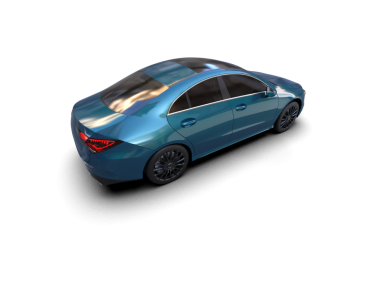 Siyah arka planda bir araba. 3 Boyutlu Hazırlama