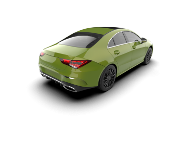 beyaz arkaplanda modern araba