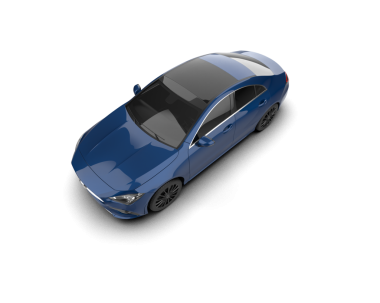 Beyaz arka planda izole edilmiş lüks bir araba. 3d illüstrasyon