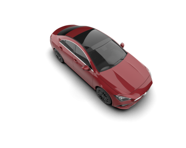 Kırmızı spor araba beyaz arka planda izole edilmiş. 3d oluşturma