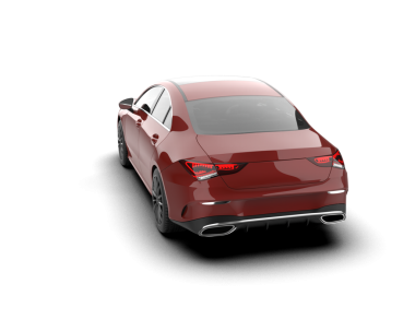 beyaz arkaplandaki modern araba 3 boyutlu görüntüleme