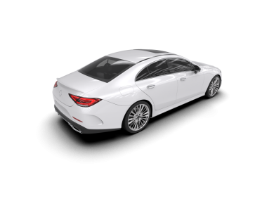 Beyaz arka planı olan modern bir araba. 3d oluşturma