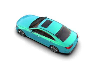 beyaz arka planda modern araba