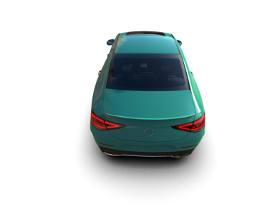 Araba beyazda izole edilmiş. 3d illüstrasyon.