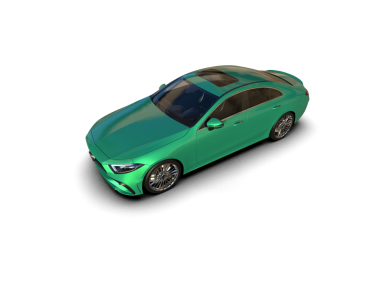 Siyah arka planda modern bir araba. İzole. 3 Boyutlu Hazırlama