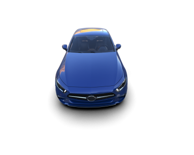 Beyaz arka planda mavi bir araba. 3 boyutlu illüstrasyon. yüksek kalite.