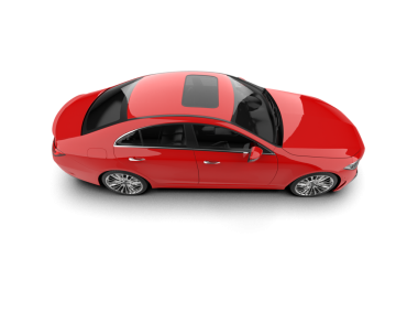 Beyaz arkaplandaki araba.