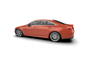 Beyaz arka planda izole edilmiş lüks bir araba. 3d illüstrasyon