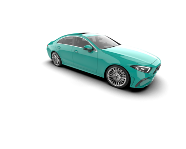 3 boyutlu araba beyaz renkte.