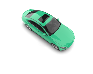 Beyaz arka planda yeşil araba