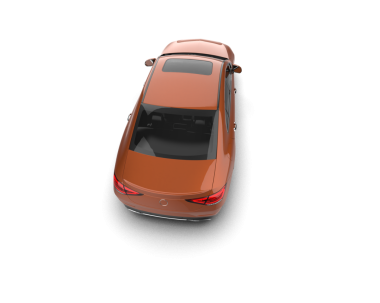 Modern araba arka planda izole edilmiş. 3D görüntüleme - illüstrasyon