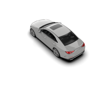 Modern araba beyaz arka planda izole edilmiş. 3d illüstrasyon