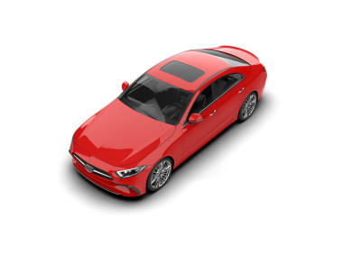 Gri arka planda kırmızı araba 3 boyutlu görüntüleme