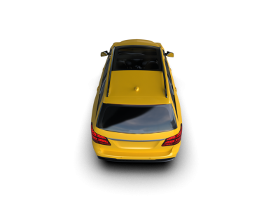 modern sarı araba gri arka planda izole edildi