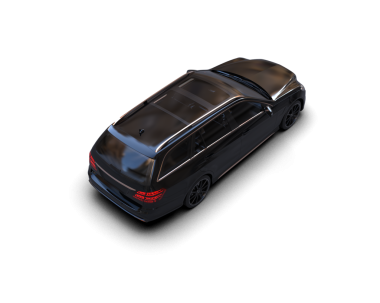 Siyah arka planı olan siyah modern bir araba. 3d oluşturma