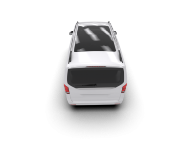 Araba beyaz arka planda izole edilmiş. 3d görüntüleme - resim