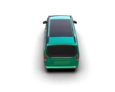 Siyah arka planda izole edilmiş bir arabanın 3 boyutlu resmi