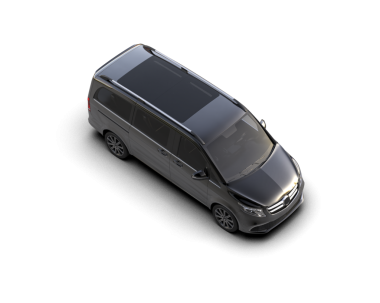 Siyah arka planda bir arabanın 3 boyutlu canlandırması