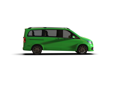 beyaz arka planda yeşil modern araba