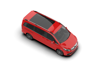 beyaz arkaplanda izole edilmiş bir araba