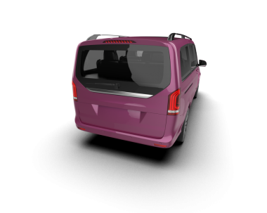 Pembe araba beyaz arka planda izole edilmiş.