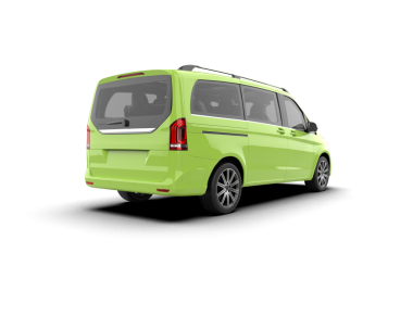 yeşil şehir arabası beyaz arka planda izole edildi