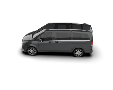 Siyah arka planı olan modern şehir arabası. Yan görünüş. 3d illüstrasyon