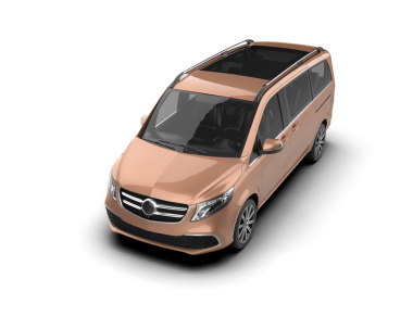 modern araba beyaz arka planda izole edildi. 3 boyutlu çizim - illüstrasyon