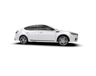 Lüks beyaz araba. Siyah arkaplanda izole