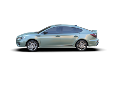 Lüks araba beyazda izole edilmiş. 3D görüntüleme - illüstrasyon