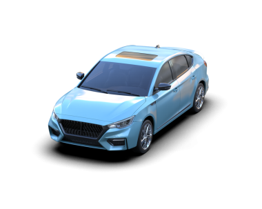 Araba beyaz arka planda izole edilmiş. 3d oluşturma