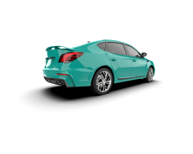 modern araba kırpma yolu ile beyaz arkaplanda izole