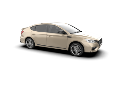 Beyaz arka planda bir araba. 3d oluşturma