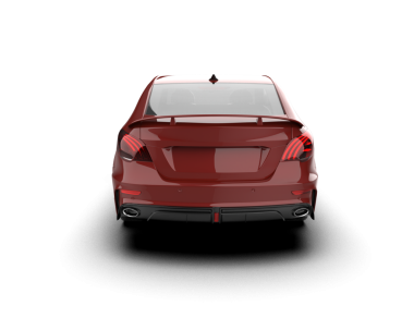 Siyah arka planda kırmızı lüks araba.