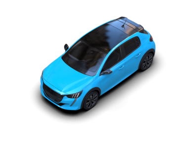 Modern araba arka planda izole edilmiş. 3D görüntüleme - illüstrati