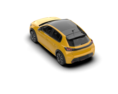 Modern araba arka planda izole edilmiş. 3D görüntüleme - illüstrasyon