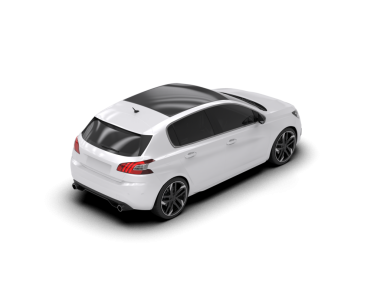 Beyaz, siyah arka planı olan modern bir araba. 3d oluşturma