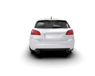 Gri arka planda modern lüks beyaz araba.