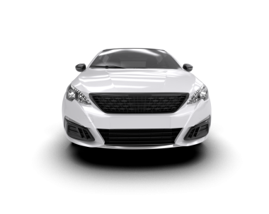 beyaz arkaplanda modern araba